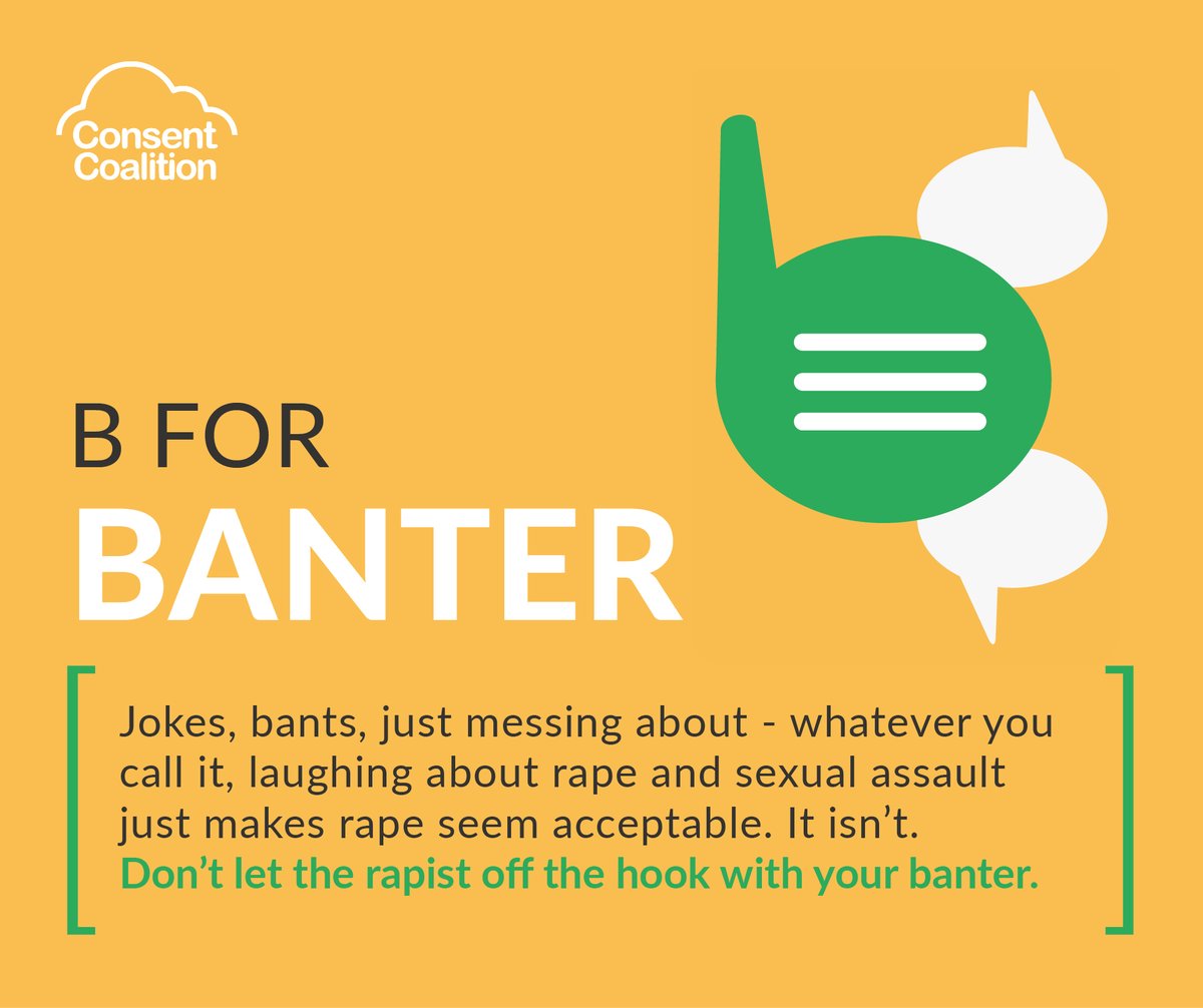 glosrasac's tweet photo. The Consent Coalition is working on raising awareness on the importance of consent, challenge myths about rape and sexual violence, and encourage victims-survivors to access support and report. They have kindly shared with us their A-Z of Consent. @consentinnotts https://t.co/yBpeUKsRdK