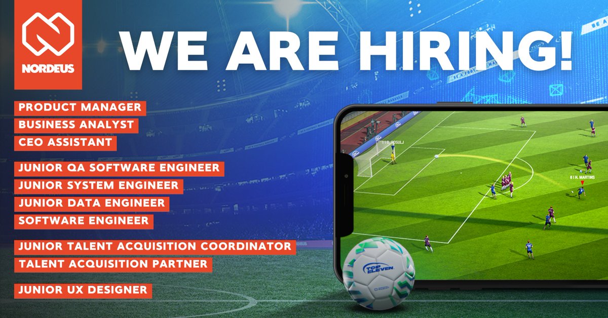 Looking for a job? 👀

Join us and let’s build games together that bring the joy of winning to the lives of millions: nordeus.com/careers/ ⚽📲