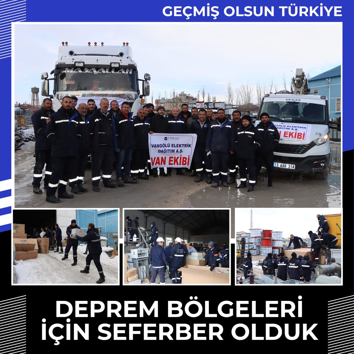 Deprem bölgeleri için seferber olduk.
#GeçmişOlsunTürkiye