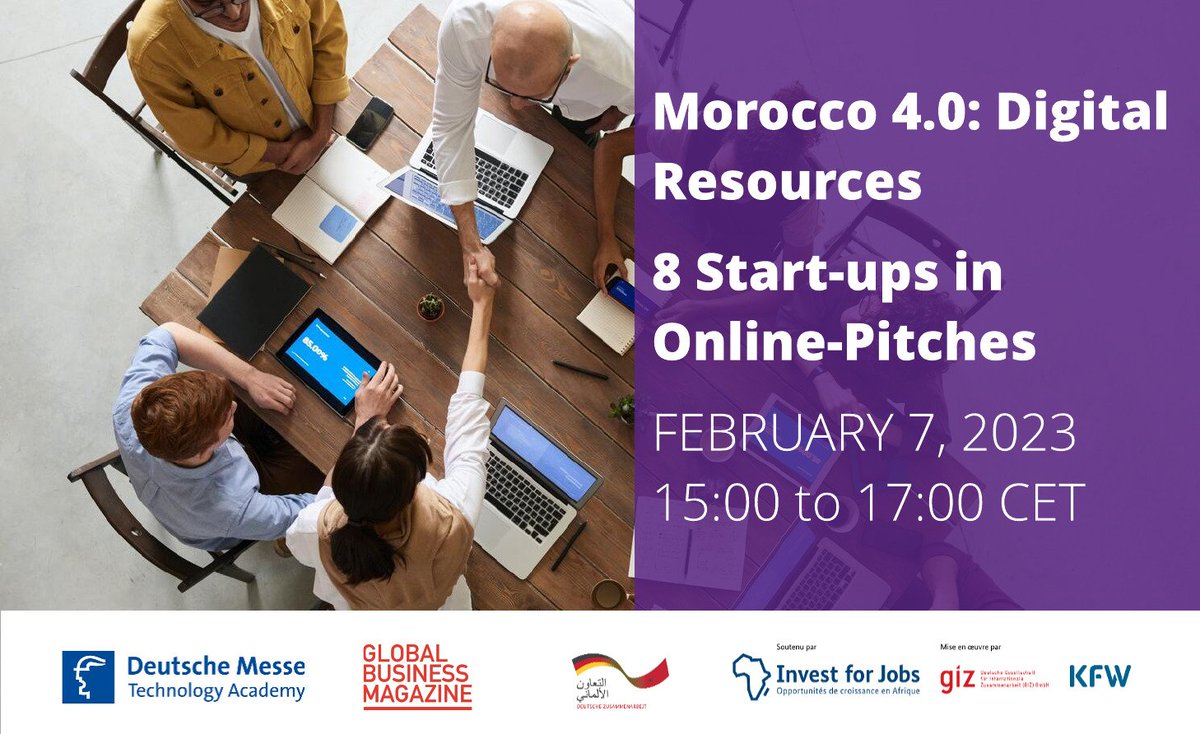 2022GBM's tweet photo. #Morocco has a vibrant #ecosystem of start-ups, providing ideas and soltion for manufacturing. Learn about 8 start-ups in our online matchmaking. 
https://t.co/SFEI1ICeFO https://t.co/KHz4h0ZrJN