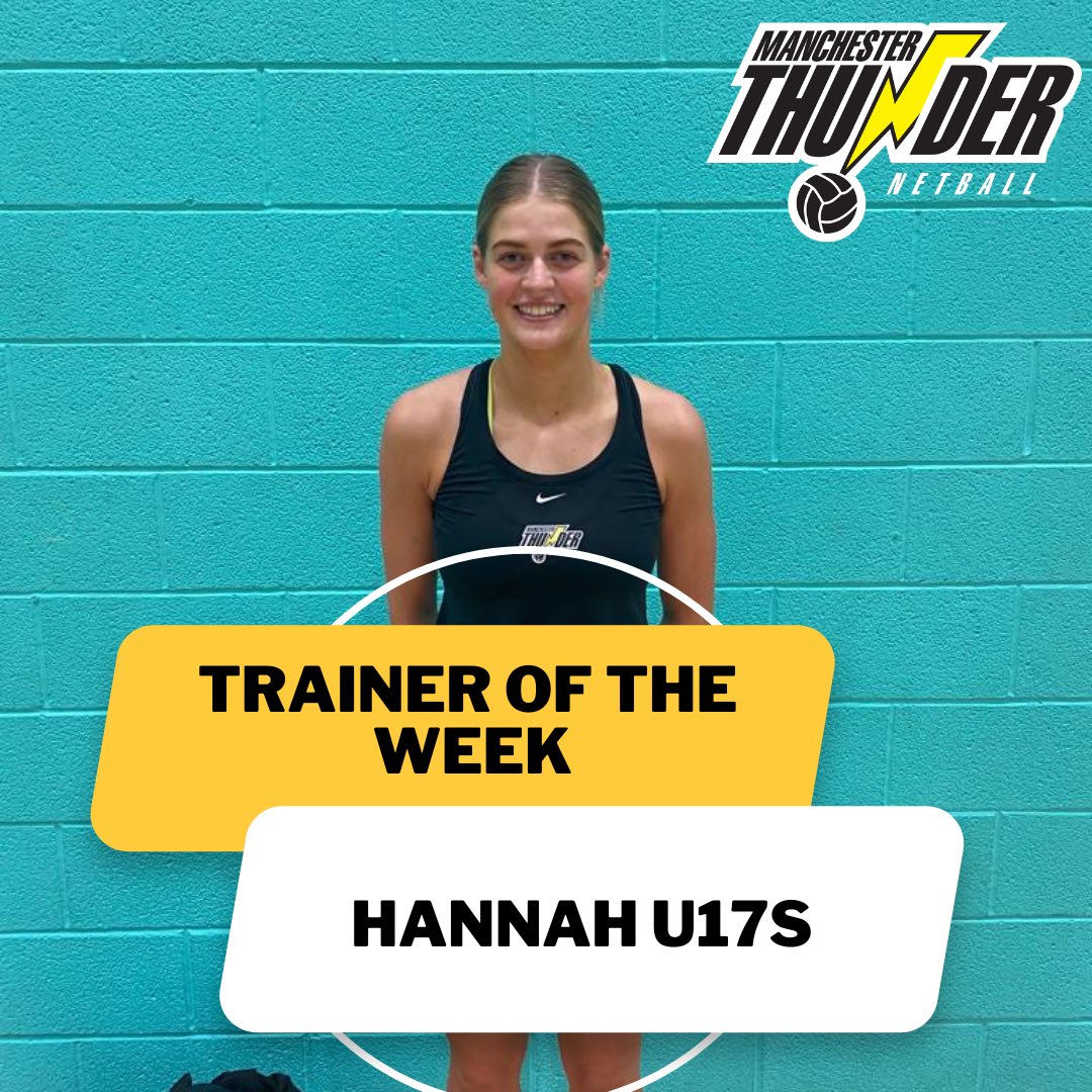 ThunderPathway's tweet image. Well done to Frankie our Futures and Hannah our U17s Trainer of the Week 🖤💛