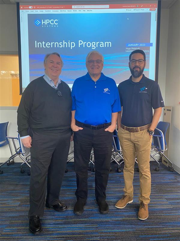 hpccsystems's tweet photo. In late January, three members of our #HPCCSystems community visited New College of Florida where they presented our amazing #intern program and information about Mastering #Bigdata with #ECL and #HPCCSystems. A big thank you to Richard Taylor, Bob Foreman, and Hugo Watanuki! https://t.co/xAvYvs8dWP