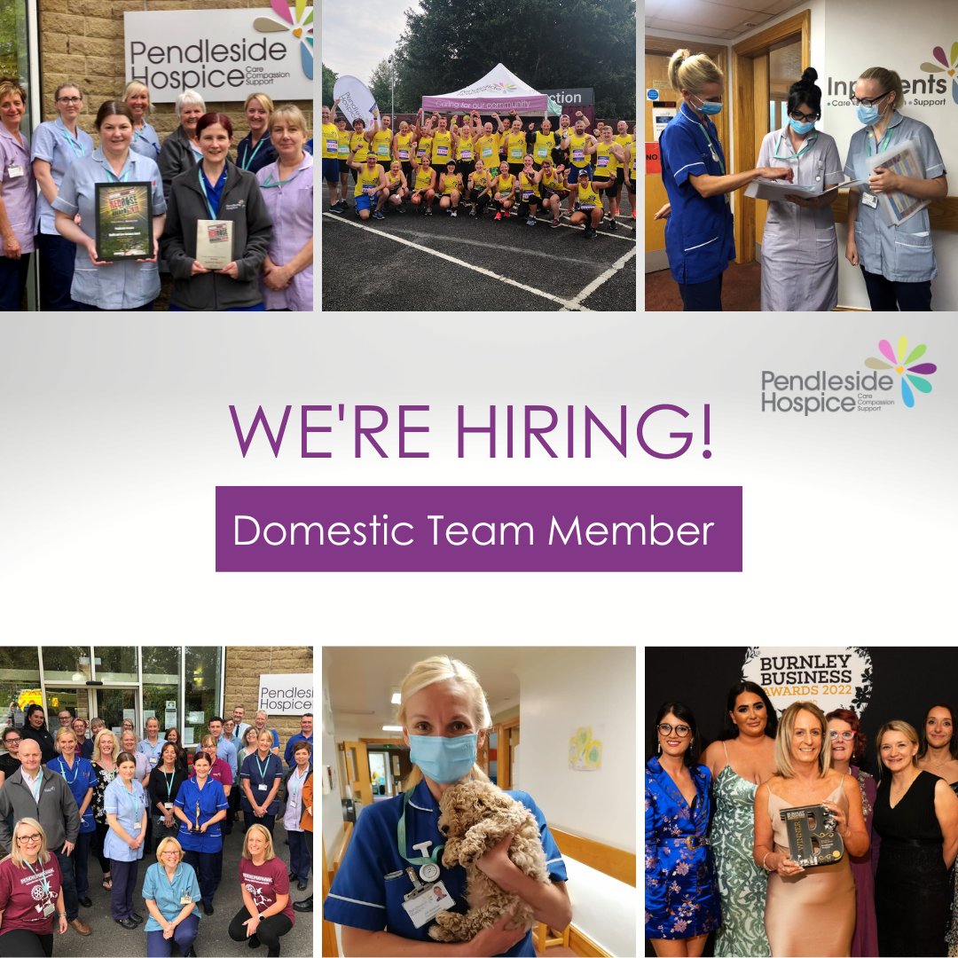 We’re hiring! 📢

ℹ️ Domestic Team Member 
⏰ 25 hours per week 
📅 Four shifts over 7 days 

‼️ Closing date: Wednesday 15 February ‼️

For more information and details on how to apply, please visit 🔗 pendleside.org.uk