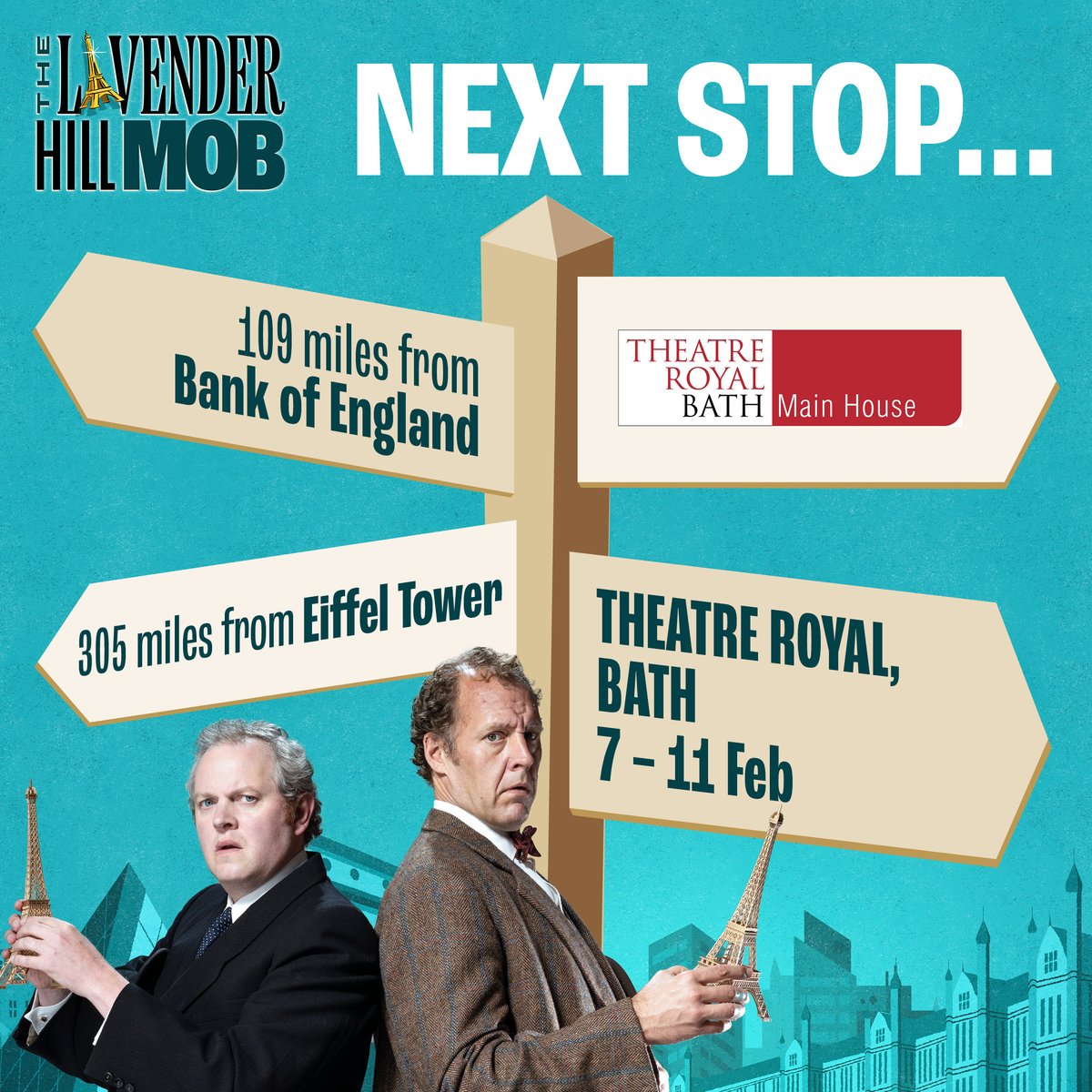 It's time for our penultimate week! Visit the mob at Theatre Royal Bath for a week of comedy escapism - you don't want to miss out! #LavenderHillMobPlay