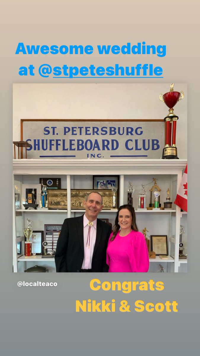 LocalTeaCo's tweet photo. Congratulations Nikki &amp; Scott

What a wonderful celebration at the St Pete shuffleboard club (@stpeteshuffle)

Me and the MOB (@ibodyroll) https://t.co/osVcc8sSrA