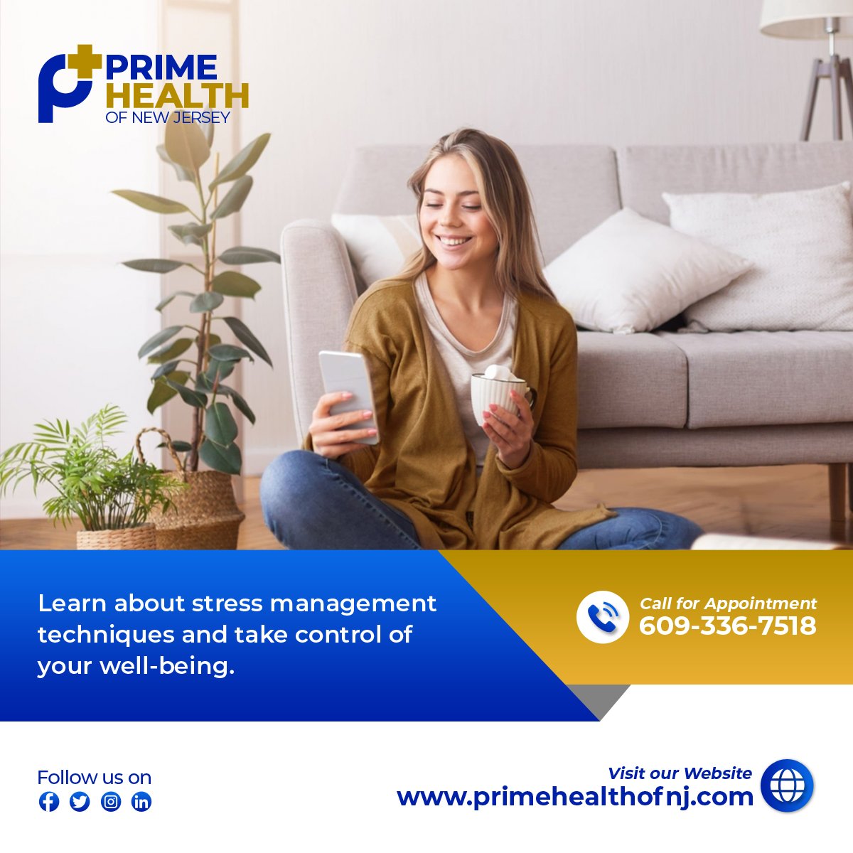 PrimeHealthofNJ's tweet photo. Stress can negatively impact your heart health. Learn about stress management techniques and take control of your well-being.
Book your appointment today!
https://t.co/Uo33K5BkYW
#StressManagement #HeartHealth #PrimaryCare #PrimeHealthofNJ https://t.co/hpDjKyWMxn
