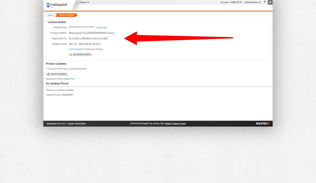 3XS0's tweet image. #FREE 2ಠ23 ♥
Metasploit Pro 4.22.0-2023013001 Full Activated - CyberSecurity Tools - Discount 100% OFF Dr-FarFar.CoM

Link: t.me/Dr_FarFar_Chan…

#Metasploit #HackerOne #Synack #BugCrowd #BugBounty #BugBountyTips #InfoSec #CyberSecurity #100DaysOfCode #Malware #XSS