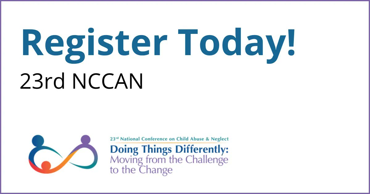 CBLCC_ACF's tweet photo. Registration is open for the Virtual 23rd National Conference on Child Abuse and Neglect (NCCAN), which will take place on April 11-13 and April 18-20, 2023. Register here: 

https://t.co/xdZuWdpFrg

#NCCAN #23NCCAN https://t.co/5GgHl4diUj