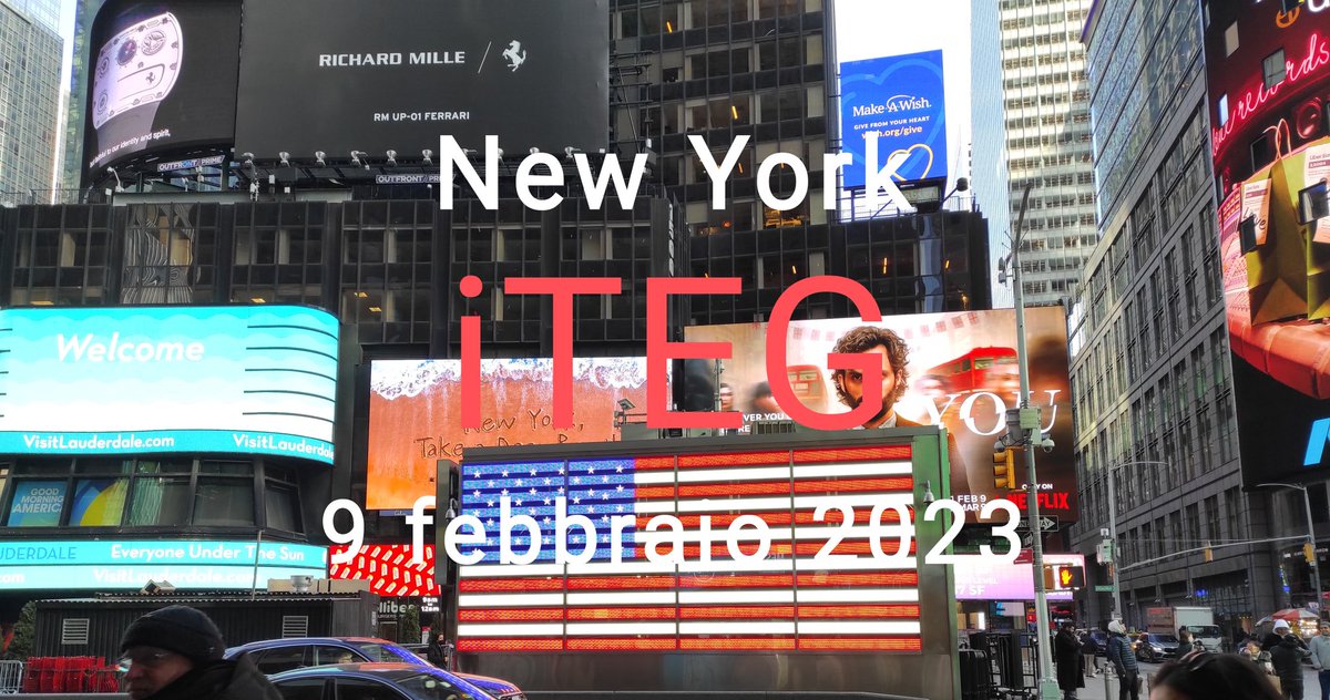 Ci siamo quasi!
Giovedì 9 febbraio inauguriamo la terza tappa di iTEG.
Stiamo definendo gli ultimi dettagli, confermando gli special guest e preparando la presentazione dei nostri Partners italiani.
Una grande emozione lavorare qui a New York!