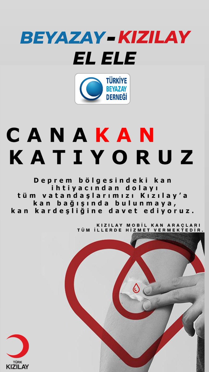 Beyazay &amp; Kızılay el ele
#deprem