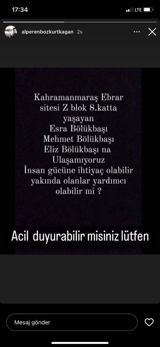 Arkadaşlar acill yakında olanlar yardıma ihtiyaç var #deprem