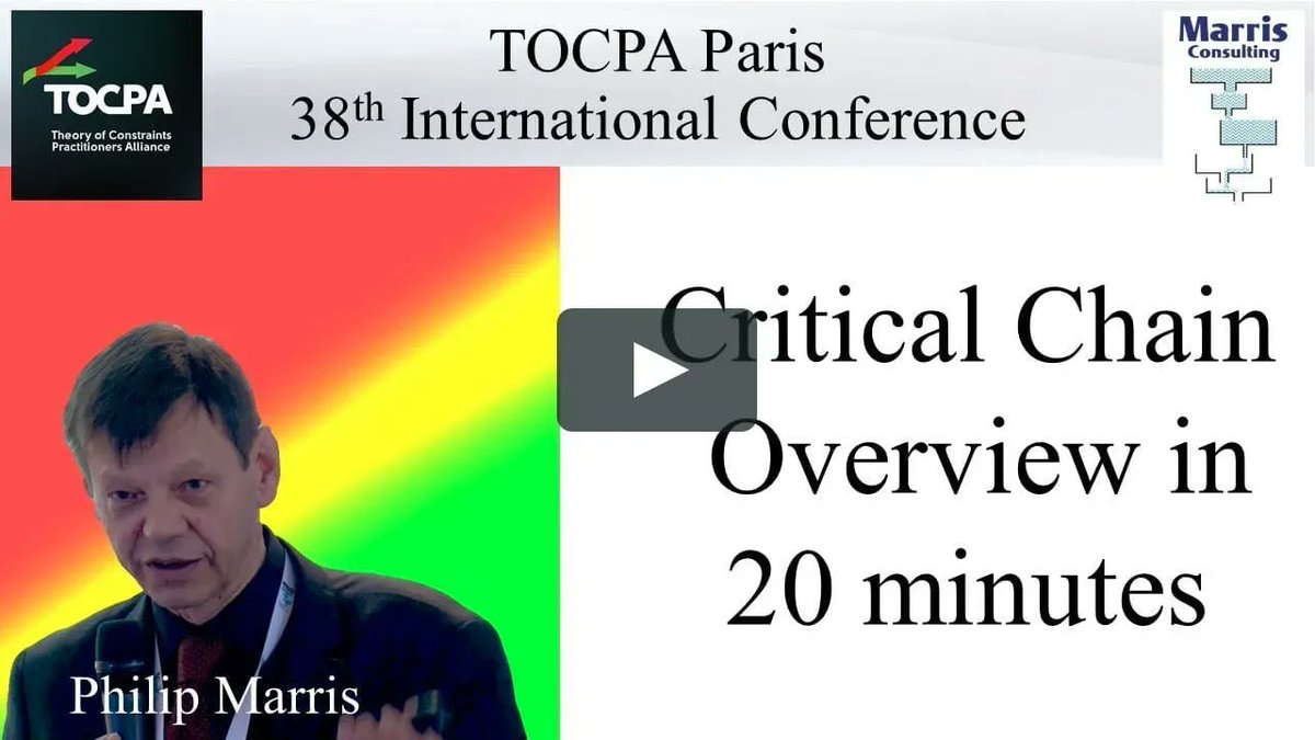 PMarris's tweet photo. Critical Chain Project Management Overview by @PMarris
https://t.co/PxqICbp2ZA TOCPA 38th International Conference in Paris
#criticalchain #projectmanagement #theoryofconstraints #goldratt #tocpa https://t.co/5S5QlgtQKG