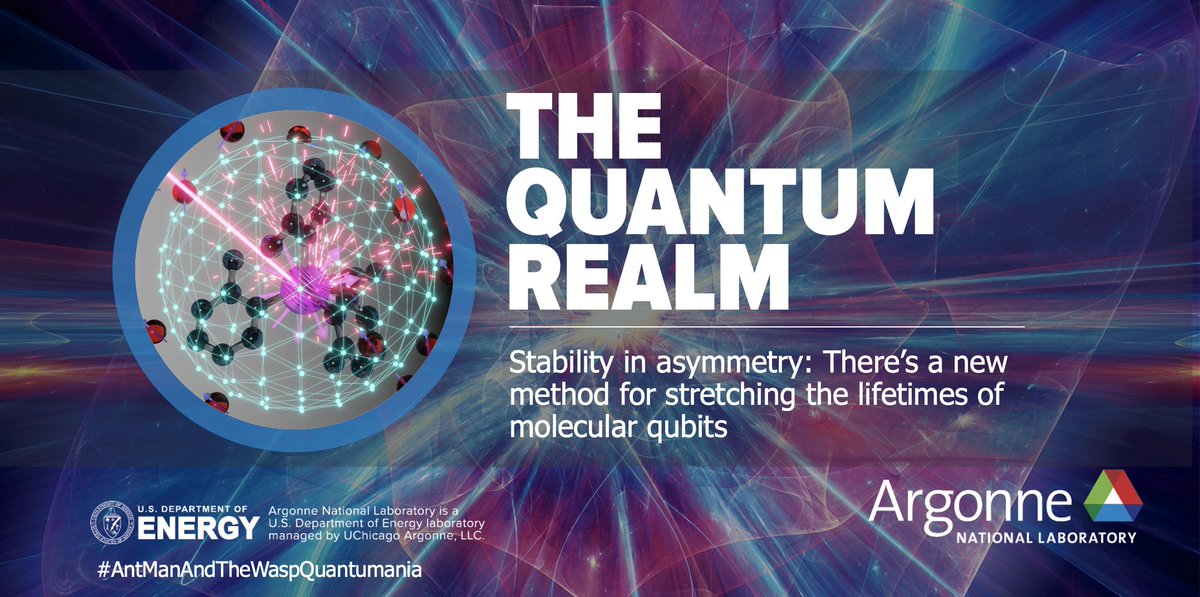 Maybe we'll find out in #AntManAndTheWaspQuantumania  whether our two heroes are a stable pair. But know what *is* stable in the quantum realm? An asymmetrical structure housing a molecular #qubit. Not so intuitive, is it?

anl.gov/article/stabil…

#quantum