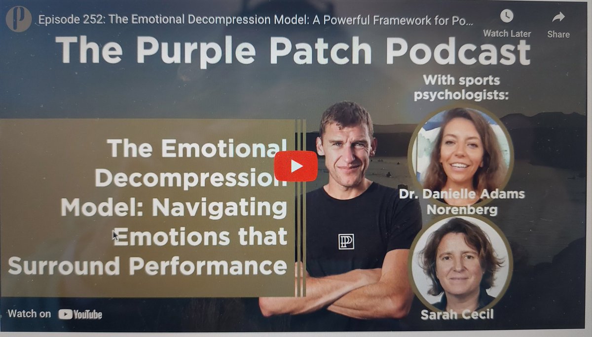 Thank you to Matt Dixon CEO of <a href="/purplepatch/">Matt Dixon</a> for hosting <a href="/drdanielleadams/">Dr Danielle Adams Norenberg, PhD, HCPC reg. psych</a> and I on his podcast last week. It was great to share and discuss maximising post event experiences for coaches and athletes. Great to highlight the Emotional Decompression tool.
youtube.com/watch?v=pw4PUI…