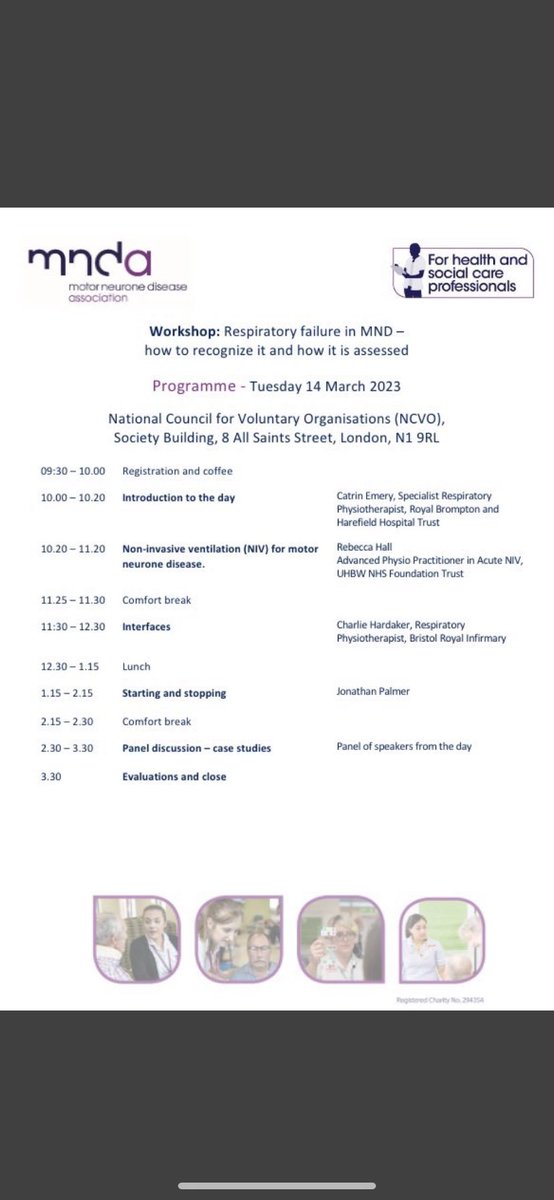 Catrin Emery (@catrinemery) on Twitter photo 📣 Calling all healthcare professionals working with patients with MND
The <a href="/mndassoc/">MND Association</a> are hosting another event covering all thing’s NIV. This session will cover:
What is NIV?
What are the various interfaces?
Troubleshooting intolerance
What if it no longer adds benefit? 📣 Calling all healthcare professionals working with patients with MND
The <a href="/mndassoc/">MND Association</a> are hosting another event covering all thing’s NIV. This session will cover:
What is NIV?
What are the various interfaces?
Troubleshooting intolerance
What if it no longer adds benefit?