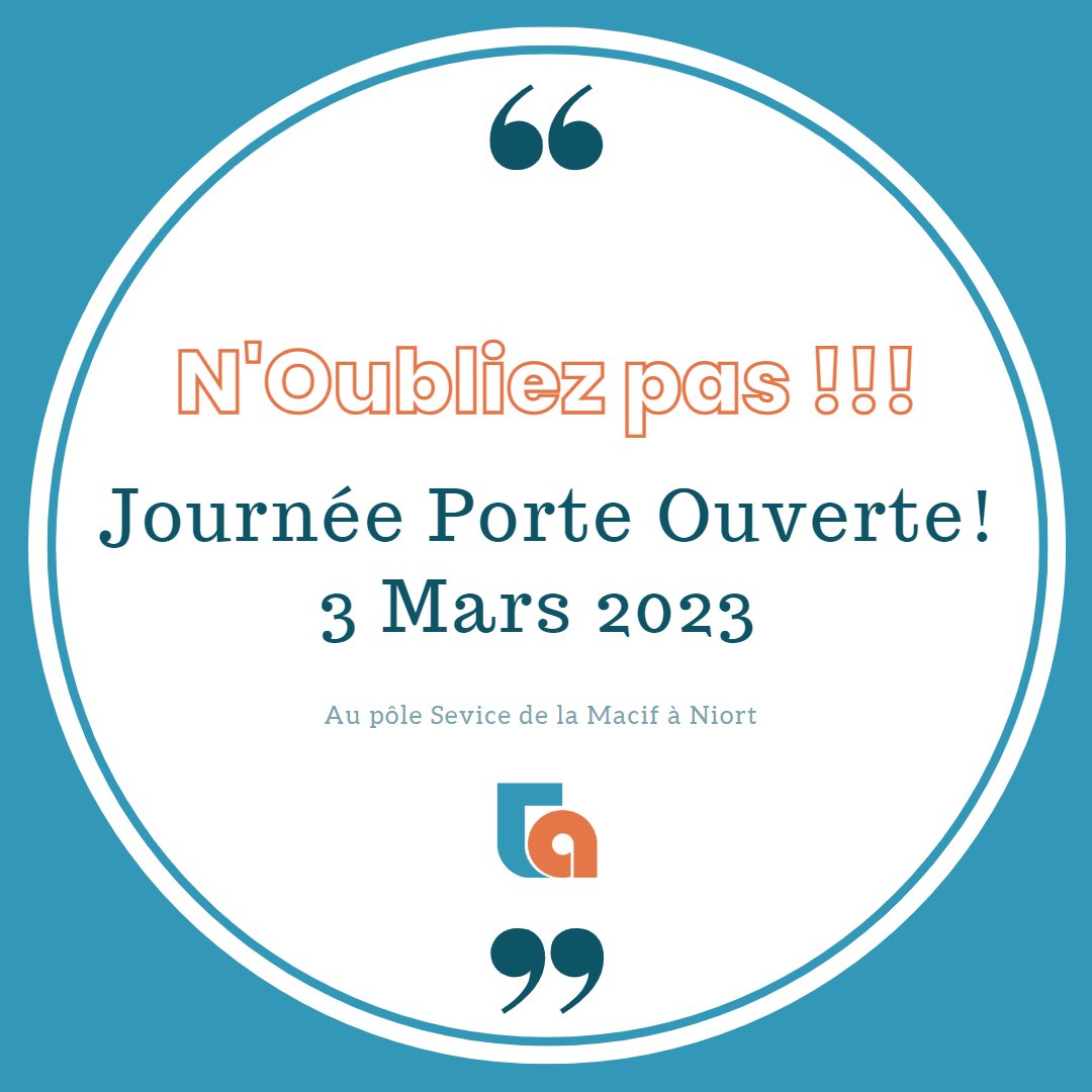 Retrouvez-nous le 3 Mars 2023, au Pôle Services de la Macif à Niort, pour notre JOURNÉE PORTE OUVERTE ! 🎧

Nous espèrerons vous retrouver nombreux et nombreuses !

Au planning, la découverte de nouvelles technologies et matériels sous forme :

- D'ateliers 🎥
- D'expositions
