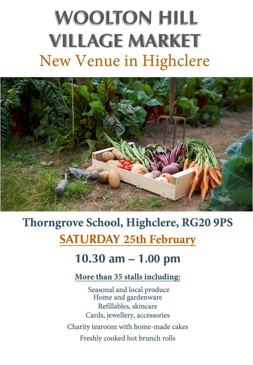 A date for the diary - the next village market is on Saturday 25th February 2023 at the new location of Thorngrove School. For more details see whvm.co