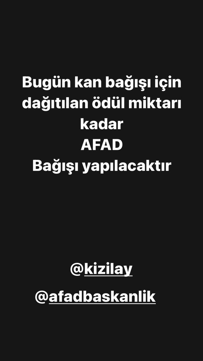 Bugün dağıtılan ödül miktarı kadar AFAD bağışı yapılacaktır. <a href="/AFADBaskanlik/">AFAD</a> <a href="/Kizilay/">Türk Kızılay</a> #deprem #Kahramanmaras #Gaziantep