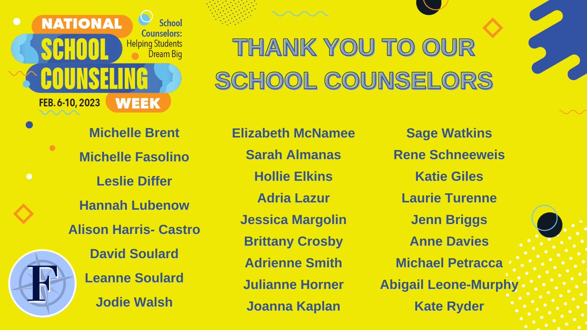School counselors are an essential support for our students as they continue to learn and grow. Thank you to our wonderful school adjustment and guidance counselors across the district! #HelpingStudentsDreamBig #NSCW23