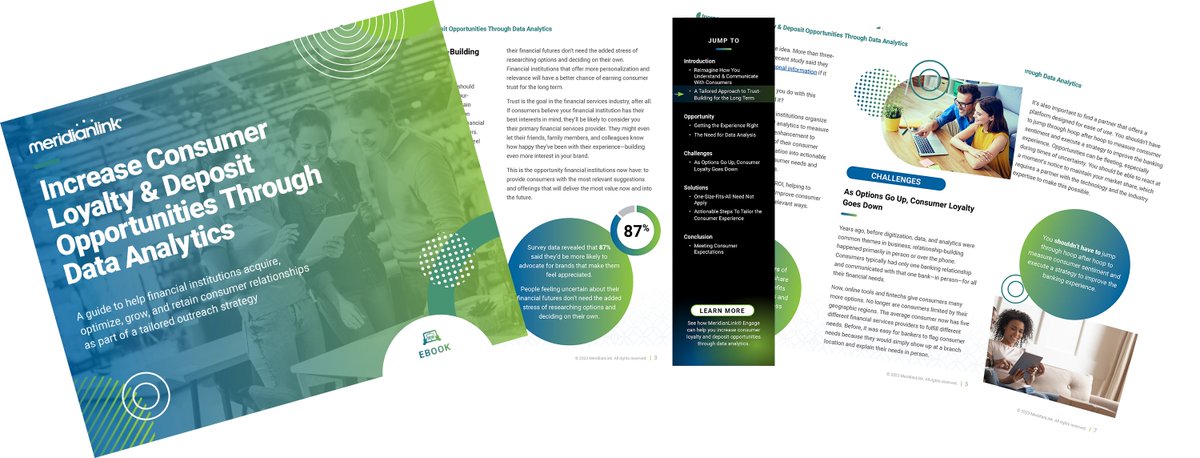 meridianlink's tweet photo. It’s time to reimagine how you understand and communicate with consumers. Read the eBook for insights and strategies aimed at boosting engagement to help borrowers find solid financial footing in 2023. https://t.co/P3BVJGXY0F https://t.co/Stcuu3kqXH