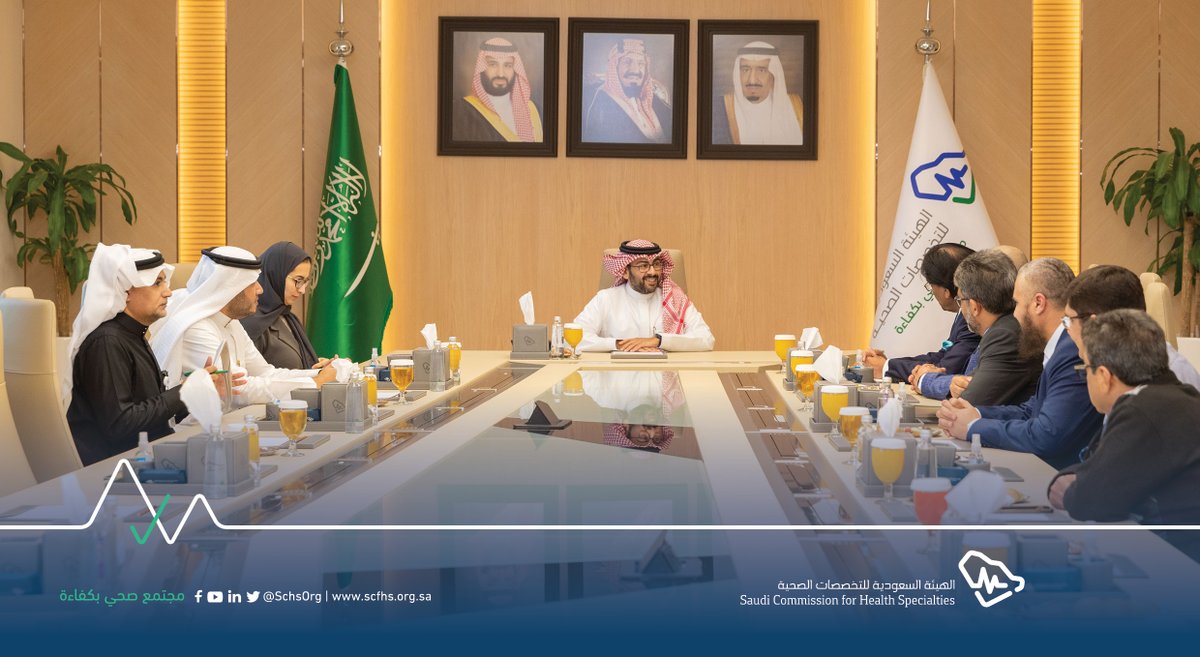 SchsOrg's tweet photo. زار اليوم وفد من رابطة أطباء وجراحي الجامعات الباكستانية ⁧#الهيئة_السعودية_للتخصصات_الصحية⁩، إذ جرى خلال اللقاء التعريف بالرابطة وبرامجها المعتمدة وبحث آفاق التعاون وتبادل الخبرات. https://t.co/T50NcKtDcq