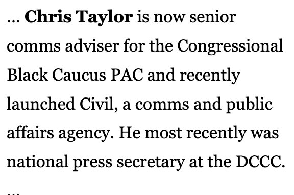 In some personal news…

I just launched CIVIL (an impact comms and public affairs agency) to stay in good trouble and take on fights for social justice. I'm excited to rep <a href="/CBCPAC/">CBCPAC</a> as a part of this journey.