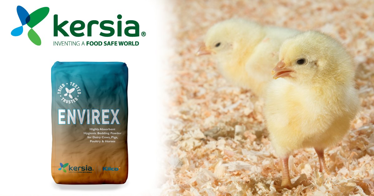 #Envirex from #Kersiauk

Contains #Virex
Helps maintain a dry, healthy environment for of livestock, providing a long lasting, non-clumping powder with excellent absorptive capacity, even under humid conditions.

Perfect to use with water ingress, with a non-slip environment.