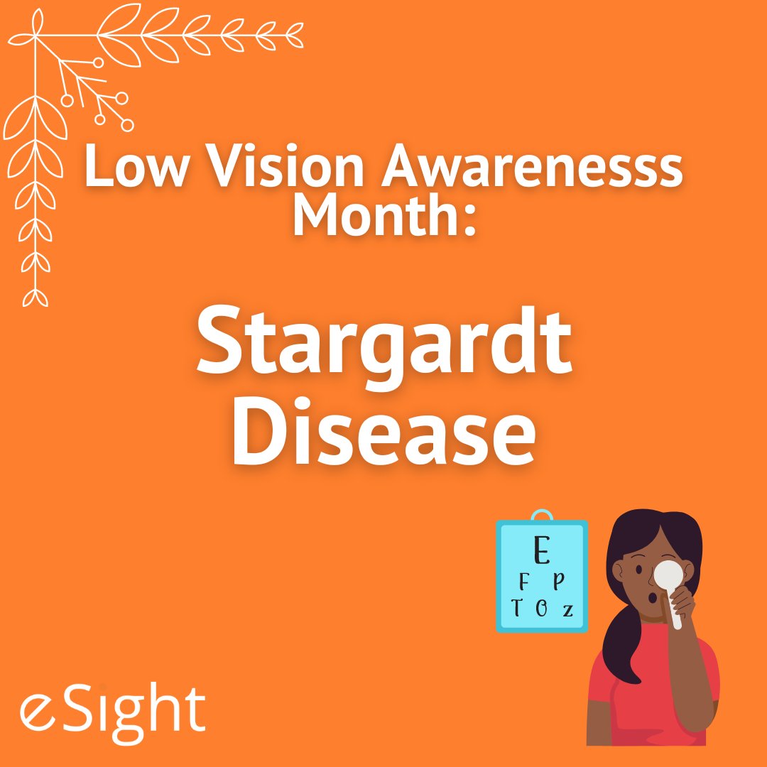 eSightEyewear's tweet photo. February is Low Vision Awareness Month! This week, we wanted to highlight Stargardt Disease.

Learn more here: https://t.co/kw52fTdRrA

#eSight #STGD #AssistiveTechnology #VisuallyImpaired #VisionLoss #Stargardt #StargardtDisease  #Ophthalmology #Ophthalmologist https://t.co/NwPaXA5qak