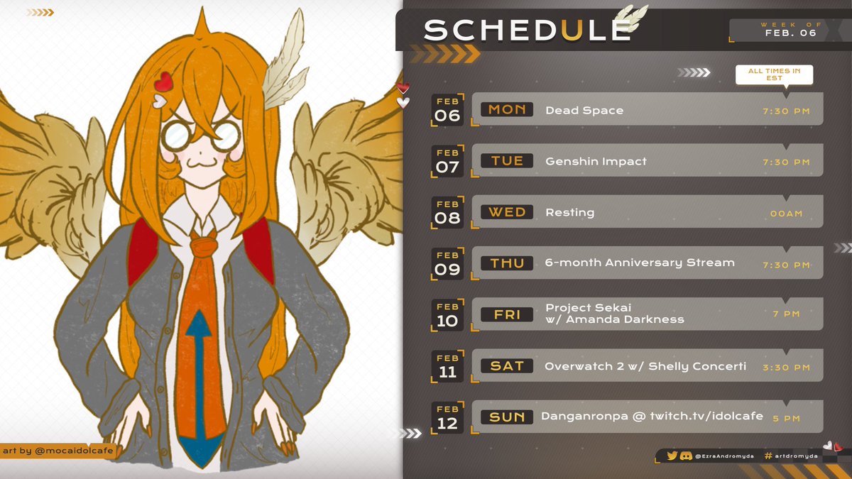 EzraAndromyda's tweet photo. It's almost been 6 months since my debut! It feels like a lot less because of you, Pitcrew!!!
Live: #EzraLive & #WhatTheBirbDoin
Art: #artdromyda
Meme: #andromymes
NSFW: #ezr18
Oshi Marks: ๐ฆโฑ๏ธ
Fan-name: Pit Crew
#VTuberEN #VtubersUprising #Vtuber #nonbinary #RCEntropy https://t.co/PdCtTFQCs4