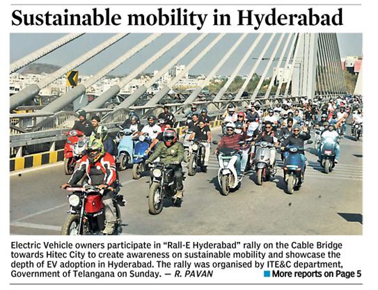 EvHyderabad's tweet photo. RALL-E HYDERABAD kick-started the much-awaited E-MOBILITY WEEK on 5th Feb. The exciting event saw the participation of 2, 3 & 4-wheeler EVs and received extensive coverage in the press and media.
#rallehyderabad #emobilityweek #eMotorshow #hyderabademobilityweek https://t.co/tH7cs4DT07