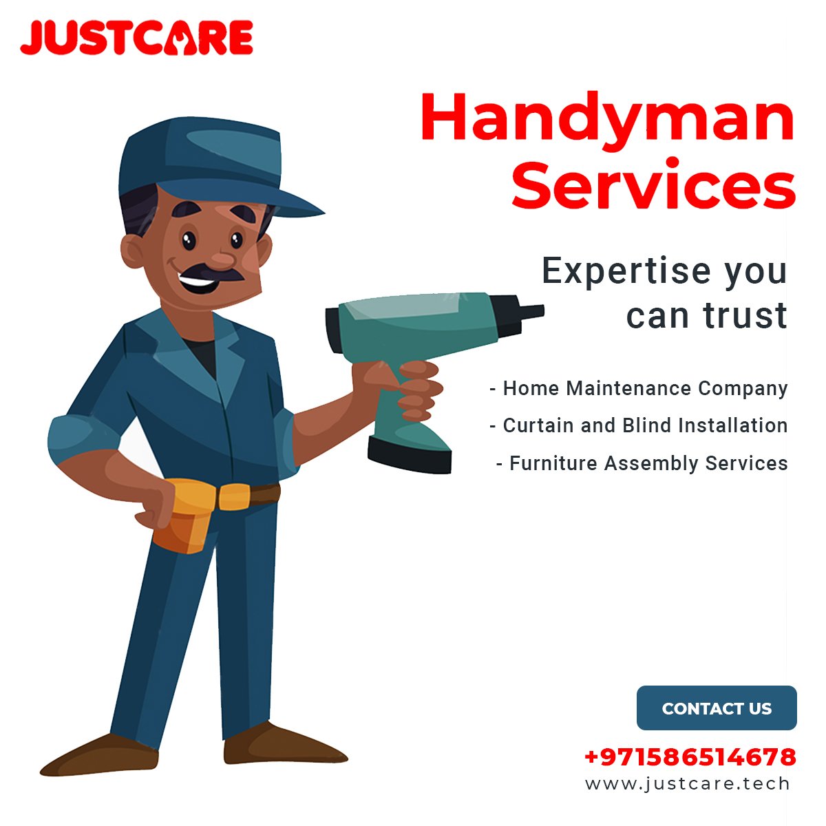 justcarellc's tweet photo. Best handyman Services for all your home needs By @justcarellc 

We are here to help you with all your home and business needs!

☎0586514678
🌐https://t.co/PszsK6WBU2

#handymanservicesdubai #handymandubai #maintenancecompanyindubai https://t.co/MxJ3LXZhx6