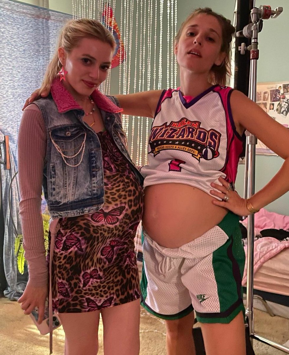GVDarchive's tweet photo. NEW - Grace Van Dien behind the scenes with her co-star Lola Bessis, on their upcoming movie; Silver Star https://t.co/GIy4P4dy8i