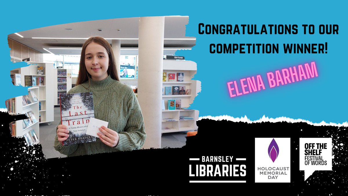 BarnsleyLibs's tweet photo. Congratulations to Elena Barham who won our writing competition. Elena wrote a short story which impressed the judges with its captivating style and research into the topic. 
Elena visited the Lightbox Library today to collect her prize. Well done Elena! https://t.co/C5JQ9GHD3r