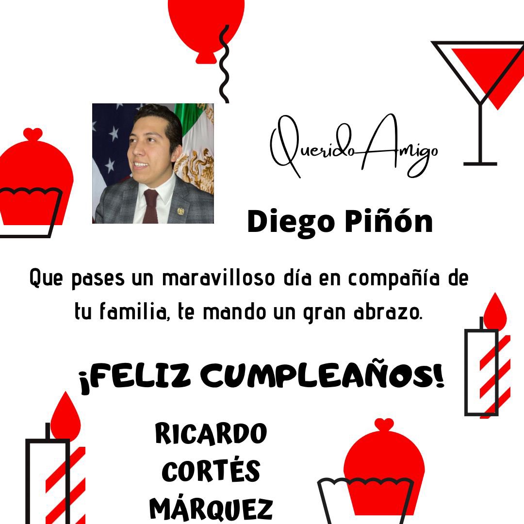 RicardoCortesM's tweet photo. @DiegoPinon_ amigo te deseo que esta nueva vuelta al sol, sea llena de Salud y Éxitos 
Dios te bendiga 
🙏🎂🎂🎂🙏 https://t.co/SJgJa7gwxG