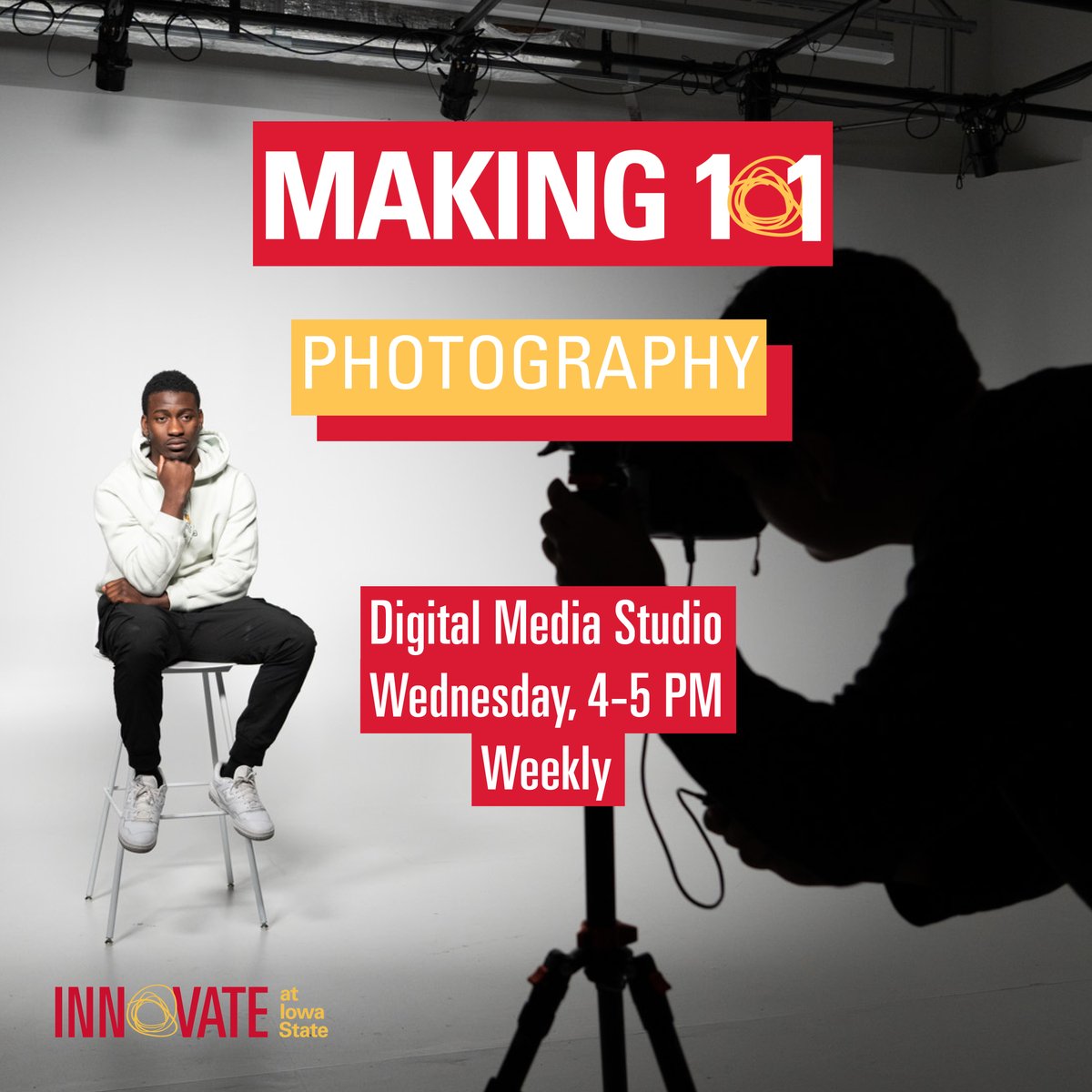 CyclonesInnov8's tweet photo. Happy Makerspace Monday! Want to find out more about the Makerspaces in the Student Innovation Center? Sign up for one of our Making 101 workshops for an introduction to what you can create here! Open to all students!
#IowaStateInnovates #DigitalMediaStudio #VizLab https://t.co/PBWiLBXxYx