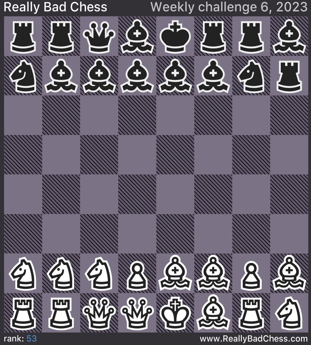 ReallyBadChess's tweet photo. This week's Challenge Board ~ #rbchess202306 https://t.co/utfaEB2Fgh
