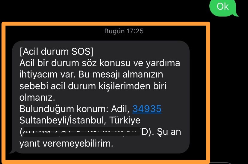Huawei Telefonlarda Acil Durum Modu - Ayarlar'da "Otomatik SOS Mesajı"nı aktif ederek, deprem gibi acil durumlarda, 5 kez güç tuşuna bastığınızda, önceden belirlediğiniz kişilere otomatik olarak konum bilginiz ve acil durum mesajı gönderilir.
Allah hepimizin yardımcısı olsun.