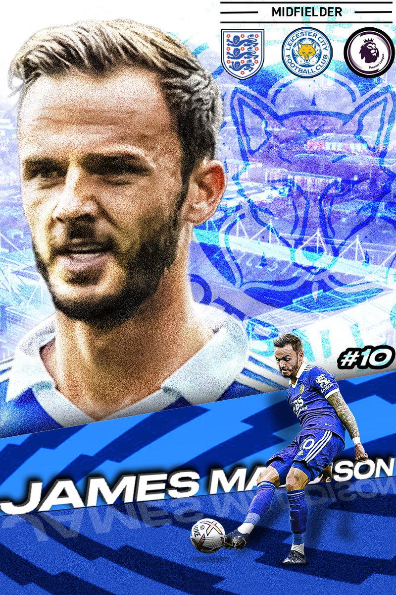 harvey_r7's tweet photo. @JakeInskip98 JUST FOR YOU 

JAMES MADDISON LEICESTER CITY POSTER 

VERY HAPPY ITH THIS ONE AS I'M STARTING TO USE MORE TOOLS IN PHOTOSHOP

LET ME KNOW WHAT FOOTBALLER ANYONE WANTS NEXT 

#LeicesterCity #LCFC #PremierLeague #FootballPosters https://t.co/VxfB4L8zM2