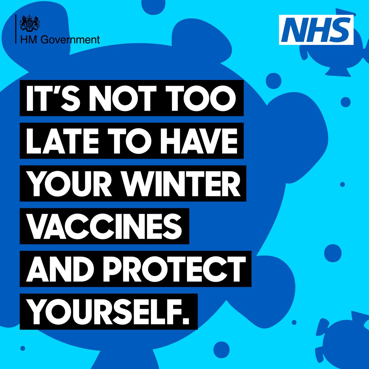 It's not too late to have your winter vaccines and protect yourself this winter.

If you have not yet received at least one booster dose of the COVID-19 vaccine, please come forward for this by 12 February. You can book online at nhs.uk/covid-vaccinat….