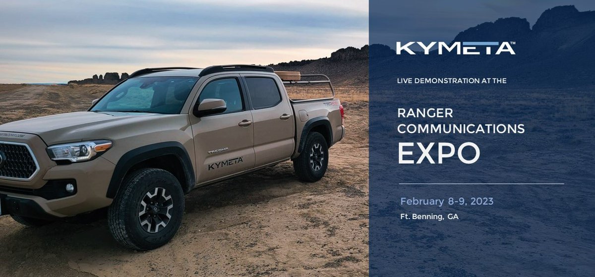 KymetaCorp's tweet photo. We will be at the #RangerCommunicationsExpo from February 8-9, #FtBenning, GA. Experience live the Kymeta Osprey™ u8: our rugged, reliable, low-profile antenna offering #COTM for training, emergent situations, and #MilitaryOperations. Schedule a demo at sales@kymetacorp.com. https://t.co/9DC9yrxg2S