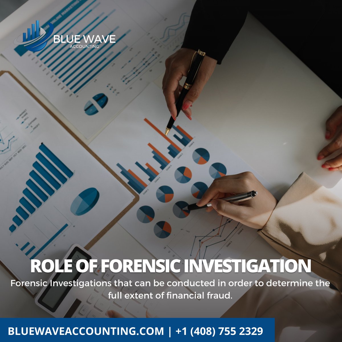 Forensic Investigations that can be conducted in order to determine the full extent of financial fraud.

#forensicinvestigation #accountingservices #bookkeeping #bookkeepers #US #bluwaveaccounting