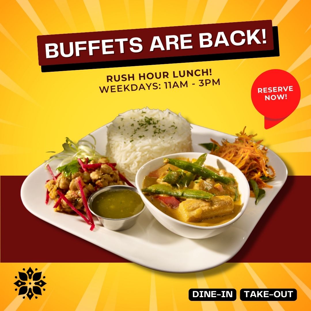It's back by popular demand! 😍 
The wait is over KW!!
We are re-launching our rush-hour lunch buffets!
*Buffets: Weekdays, 11AM - 3PM*
*available for take-out* 
#rushhourlunch #lunchtime #mealtime #buffets #classicindian #deliciousfood #foodforlife 

- mailchi.mp/847ce45ccea7/b…