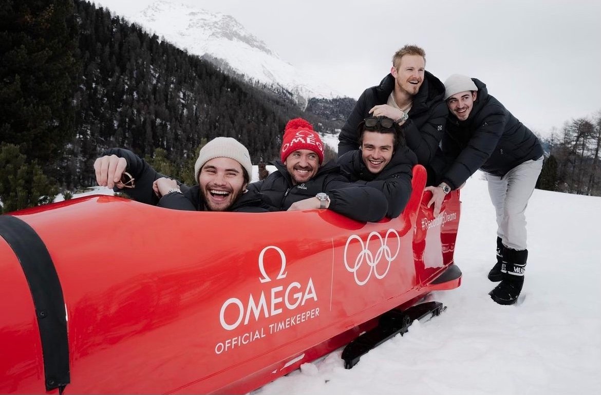 TomFelton's tweet photo. Double tap if you want to hear the Bobsled Boys mixtape. #omegamychoice #omegaofficialtimekeeper  @omegawatches https://t.co/V1PI6U853x