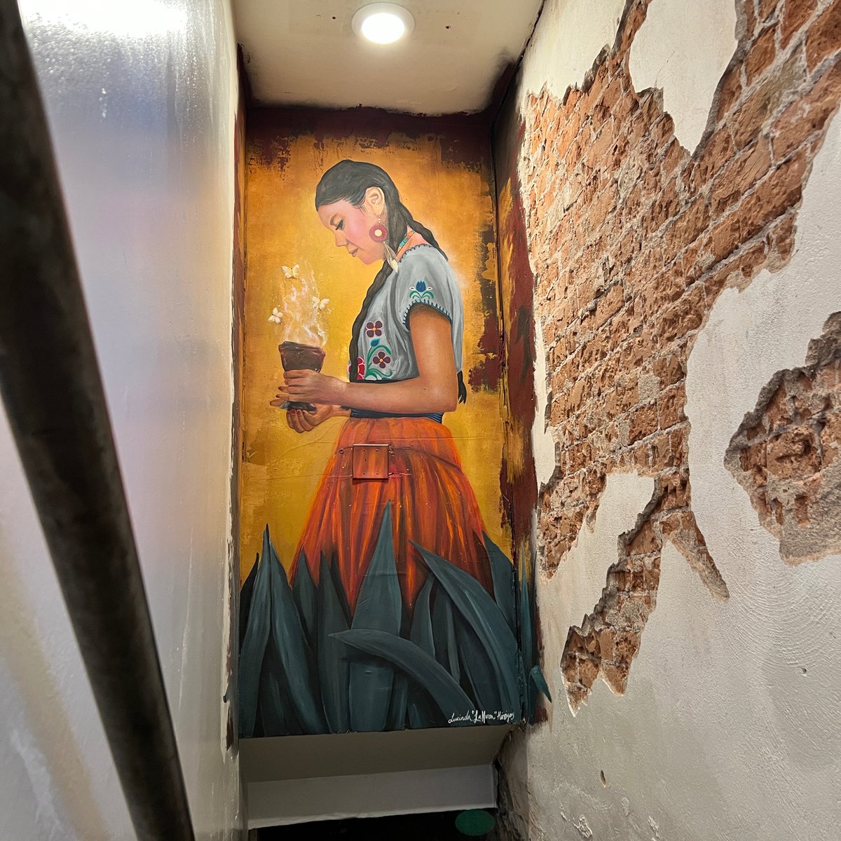 Want to see local #phoenix art while in town for #SB57? Check out our Vicente Fernandez mural by <a href="/ize_official/">Ize</a> in the alley &amp; this beautiful moment of reflection by La Morena, who designed the #SuperBowl ticket! #superbowlxvii #dtphx #nflexperience #localart #arizona