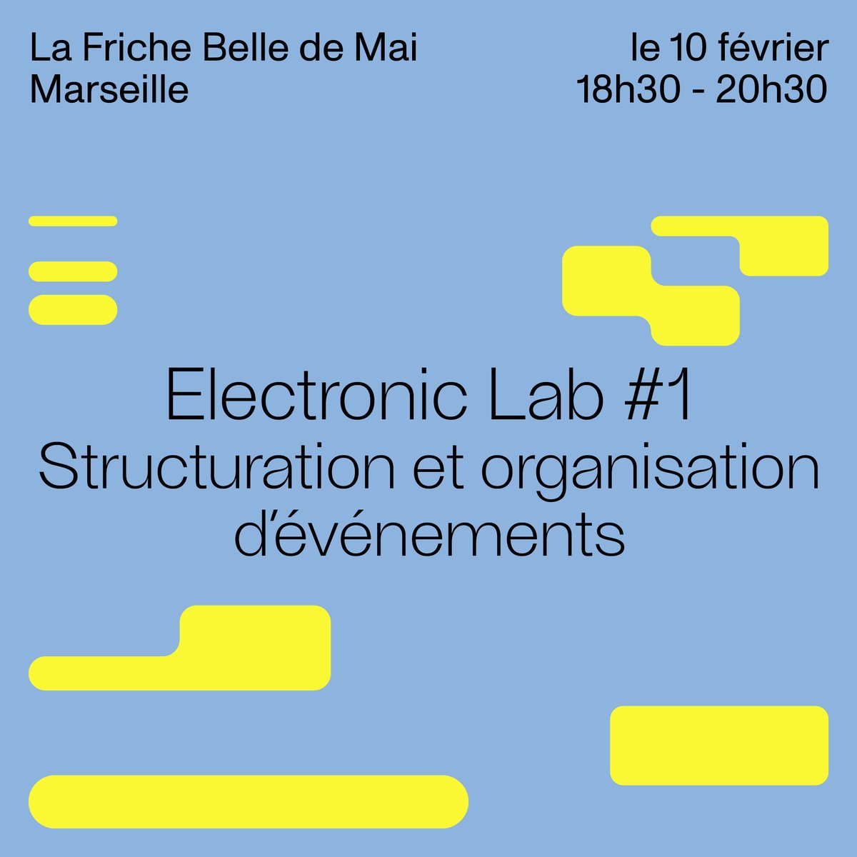 Nous sommes heureux·euses de vous annoncer le premier Electronic Lab, un temps d'échange et de rencontre avec des professionnel·le·s des musiques électroniques, le vendredi 10 février prochain 🪩✨

Pour vous inscrire 👉 forms.gle/2SP9eCSEBRR6Km…
