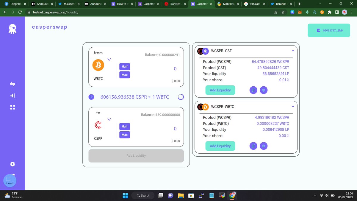 hyperenda's tweet photo. @casperswap testnet live 🥳
link app: https://t.co/50L1A0QFXy
details: https://t.co/7fTezFnkua
tutorial: https://t.co/9UkJSC7Tx2
#CasperSwapTestnet https://t.co/0P7iYQU7b0