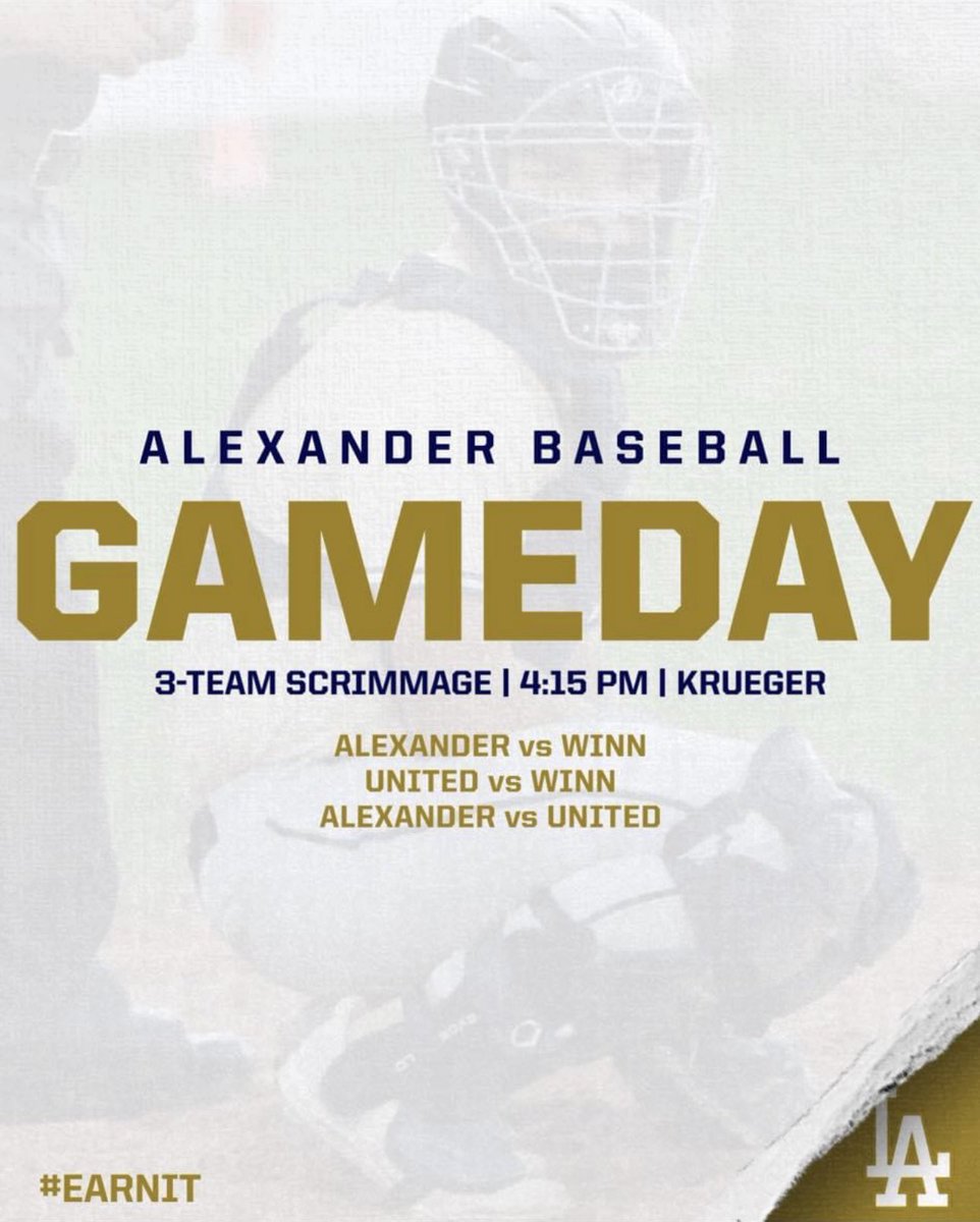 Good morning Bulldog Nation!! We’re back on the diamond today. The Bulldogs face off against CC Winn and United in a 3-Team Scrimmage starting at 4:15 @ Krueger Field⚾️⚾️

#EarnIt