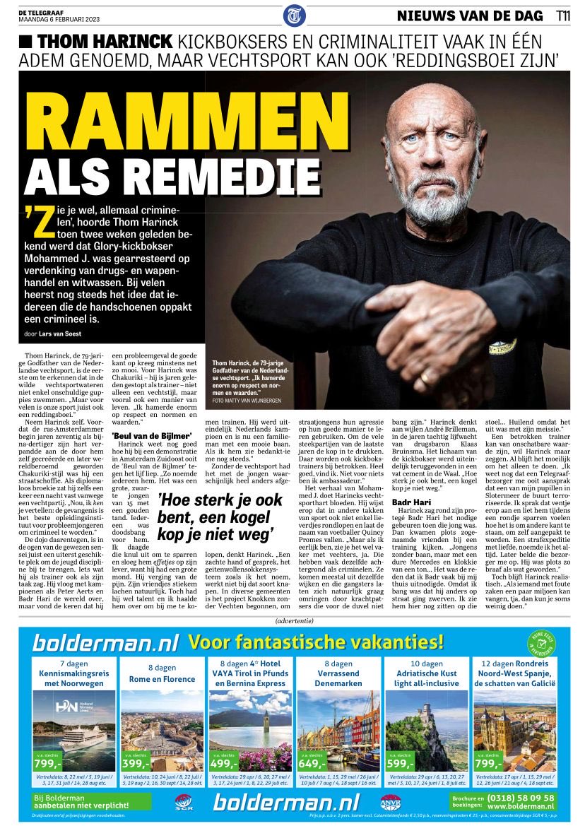 Het stuk in de Telegraaf door lars van Soest .Osu