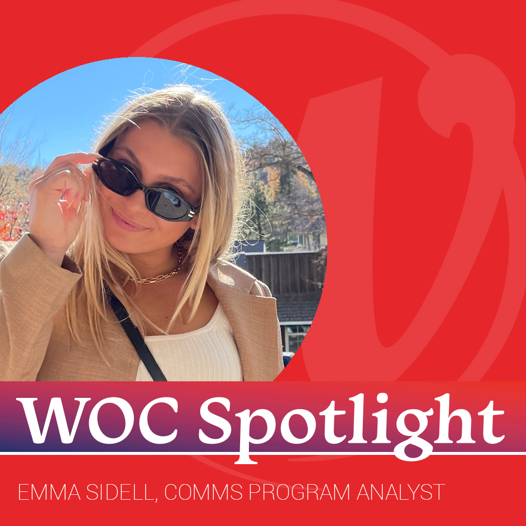 wrightoncomm's tweet photo. Get to know Emma Sidell, our Communication Program Analyst. She's been with (W)right On since August 2022 and graduates from @SDSU_JMS this spring. In her free time, she's also a whiz in the kitchen, a workout queen, and a live music lover! #Publicrelations #WOCPR https://t.co/klAYlYaIU9