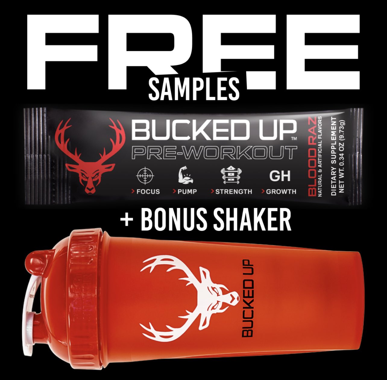 Bucked Up Perfect Shaker Red & White